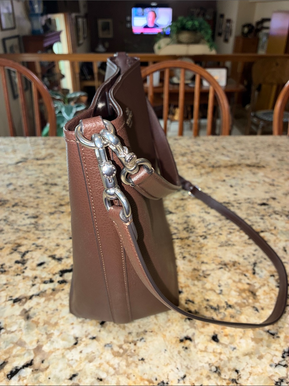 Coach Maple Pebbled Leather Large City Bucket Crossbody/Shoulder Bag - Picture 12 of 13
